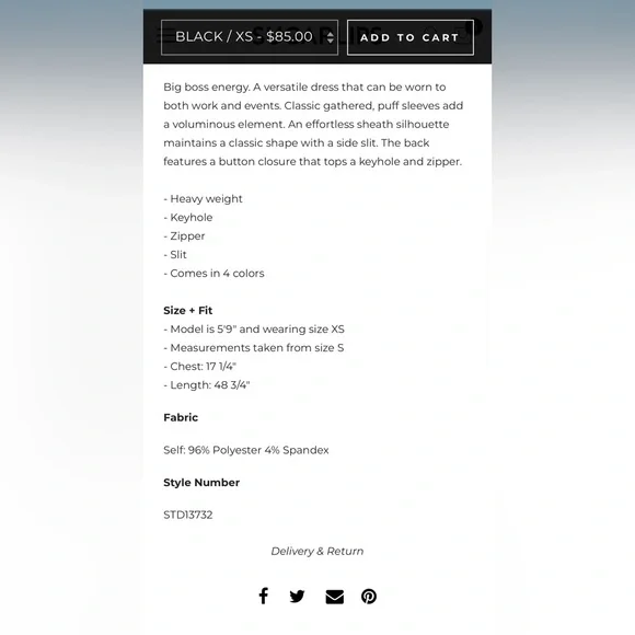 Baltic Born Sugar Lips Chelsea Gathered Shoulder Dress Fuschia - Picture 3 of 9